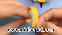 کاردستی زنبور عسل با مقوا
