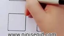 نقاشی حیوانات با مربع