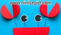 کاردستی خرچنگ با کاغذ رنگی