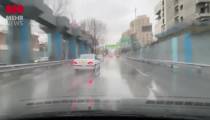 تصاویری از بارش باران در تهران