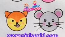 نقاشی حیوانات با دایره