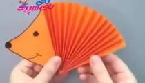 کاردستی جوجه تیغی با کاغذ رنگی