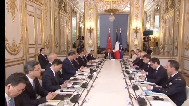 ملاقات روسای جمهوری چین و فرانسه در الیزه