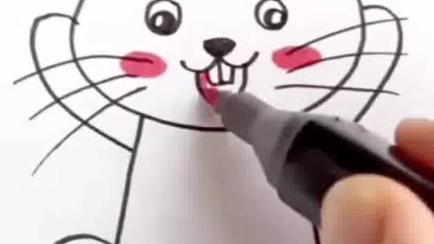 نقاشی خرگوش خندان