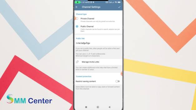 How to make a Telegram channel public to private
