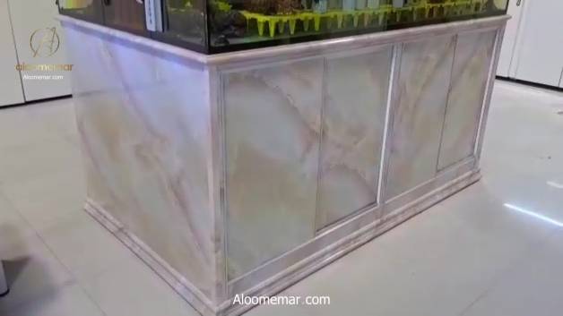 اجرای کانتر آکواریوم- الومعمار