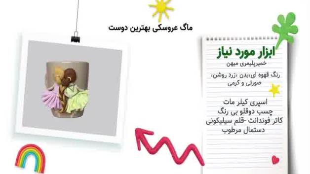 دوره اموزش ساخت تزیین ماگ طرح بهترین دوست