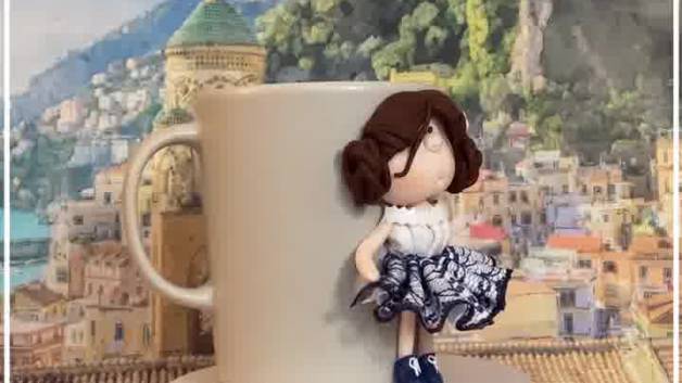 اموزش ساخت ماگ دخترتپلی بادامن توری