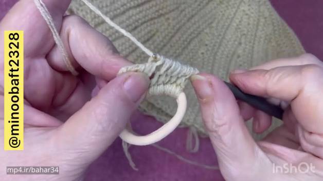 آموزش بافتنی _ بافت کلاه فرانسوی 2