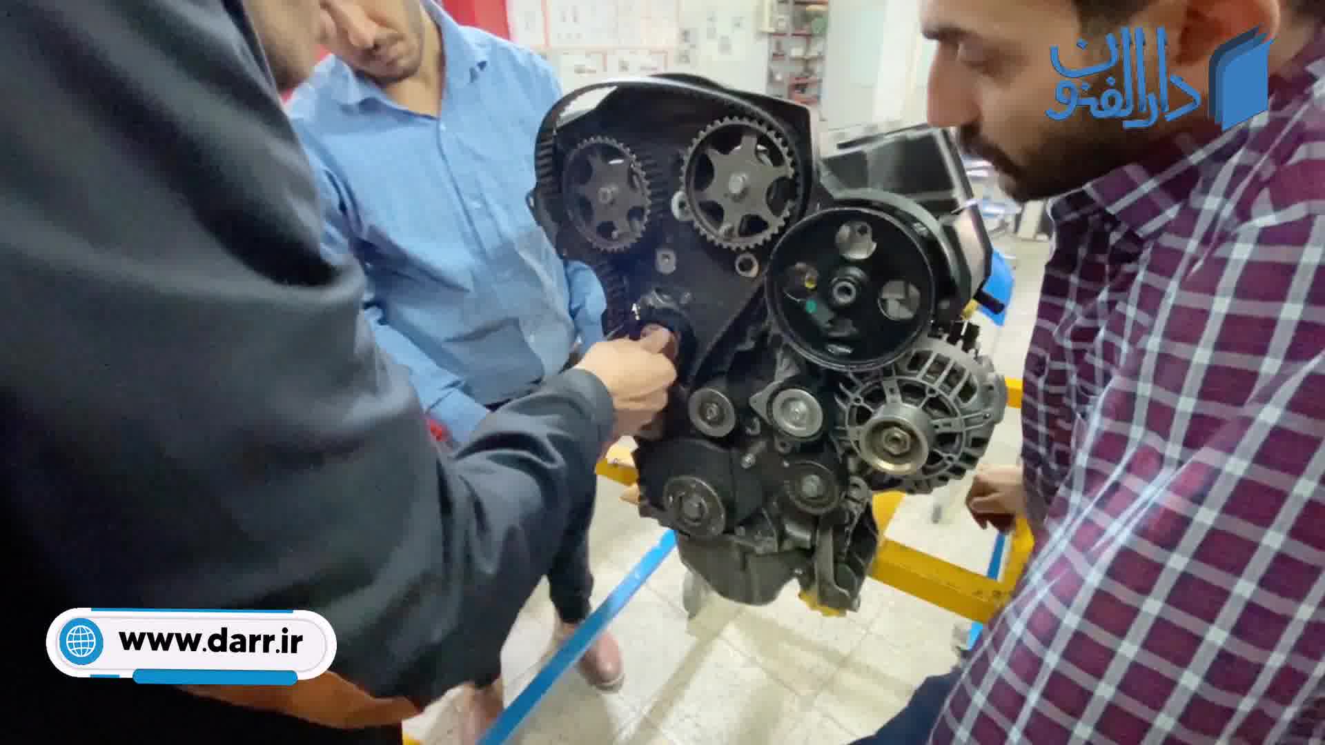 چگونگی تایم گیری موتور پژو Tu5- آموزش مکانیک خودرو- آموزشگاه دارالفنون