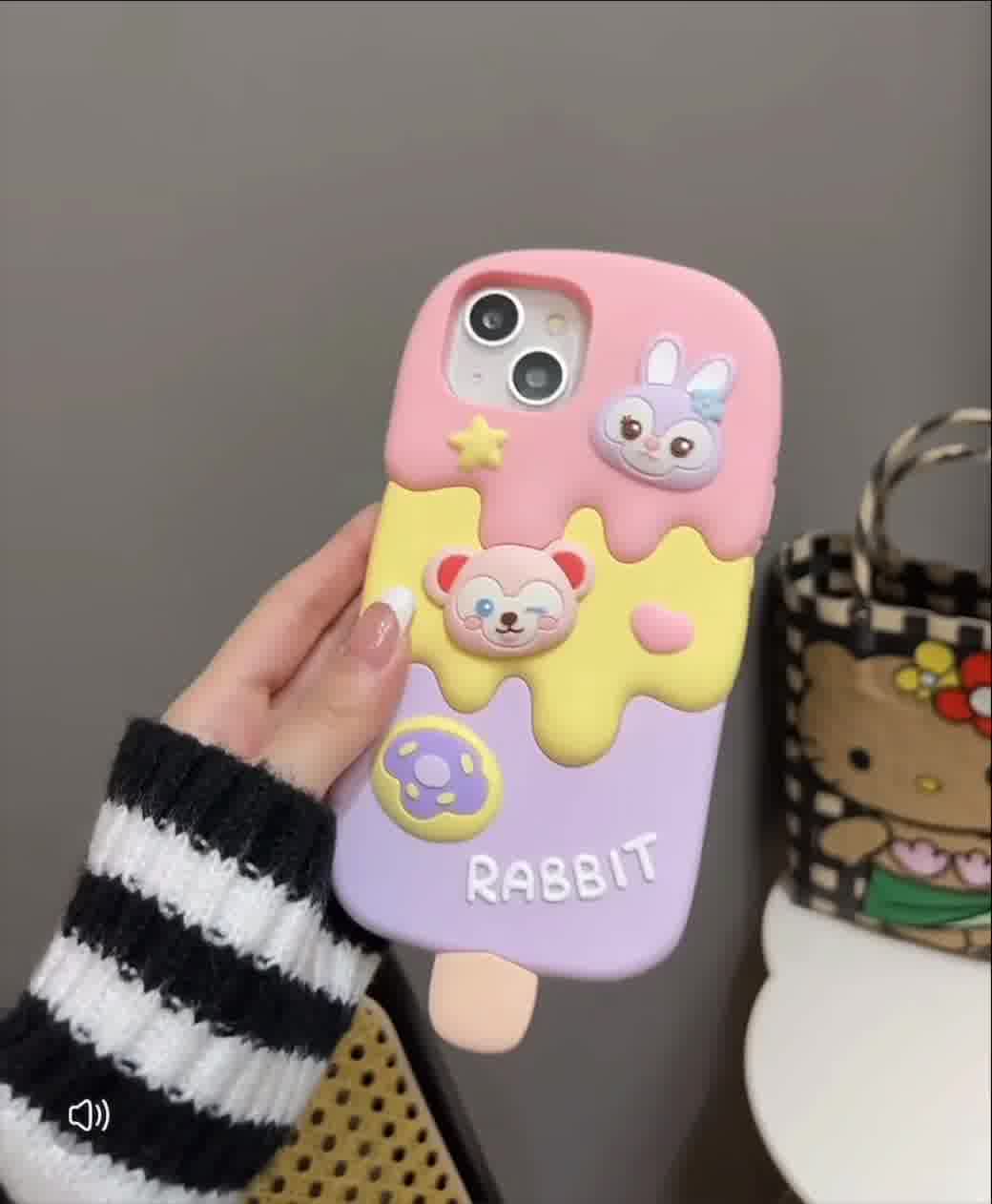 قاب گوشی آیفون rabbit ice cream