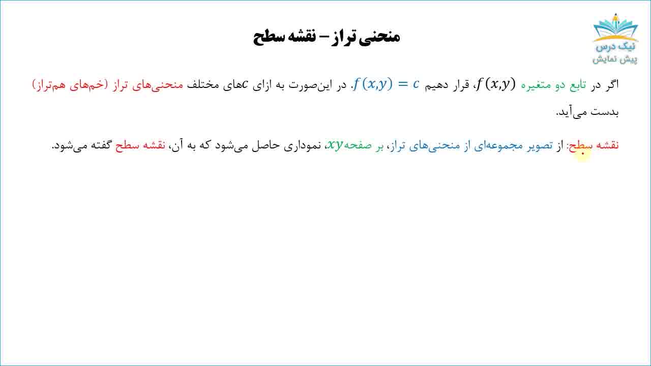 توابع چند متغیره و کاربردهای مشتقات جزئی، آموزش ریاضی عمومی 3 – آکادمی نیک درس