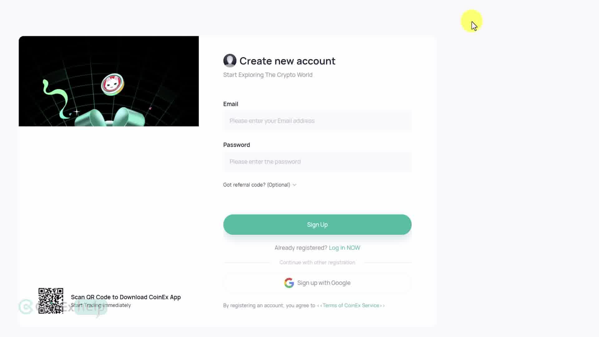 آموزش ثبت نام در صرافی کوینکس (CoinEx)