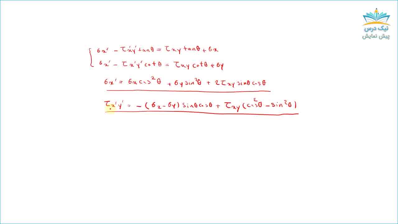 تبدیل تنش- دایره مور- بارگذاری محوری، آموزش مقاومت مصالح 1– آکادمی نیک درس