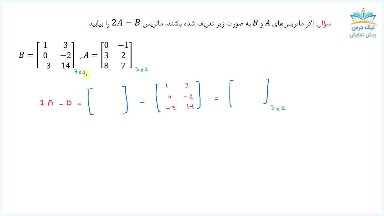 بریده آموزش ماتریس مقدماتی