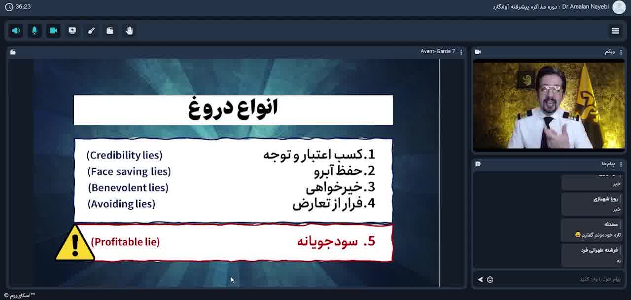 شناخت انواع دروغ با تدریس دکتر ارسلان نایبی