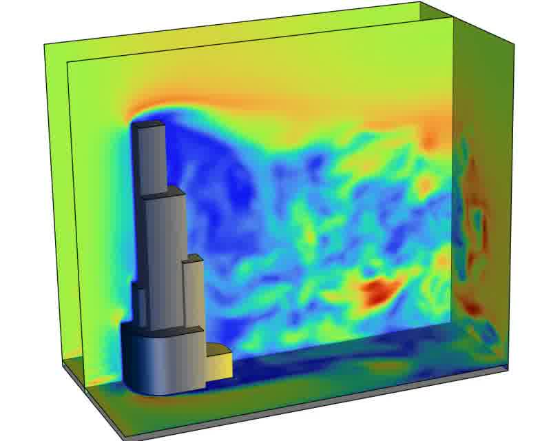 آموزش انجام شبیه سازی CFD جریان هوا بروی ساختمان برج با انسیس فلوئنت